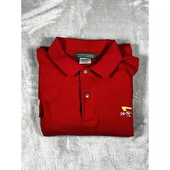 In N Out Burger Men's Red Polo Shirt Fast Food Restaurant Cotton Size XL - Picture 9 of 10